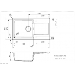 Zlewozmywak Reginox AMSTERDAM 43 BLACK SILVERY + GRATIS